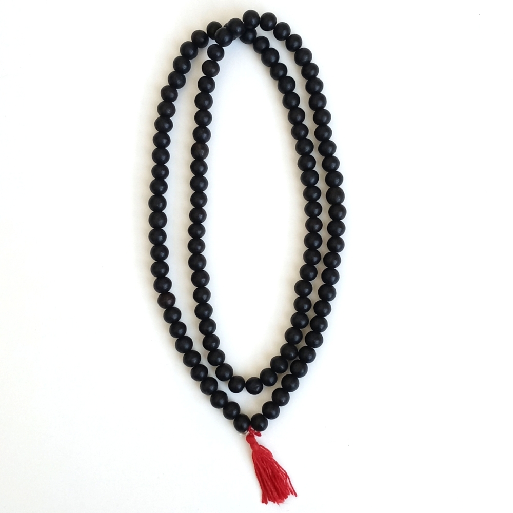 Vintage Dark Brown Black Prayer Beads 16 1/2”